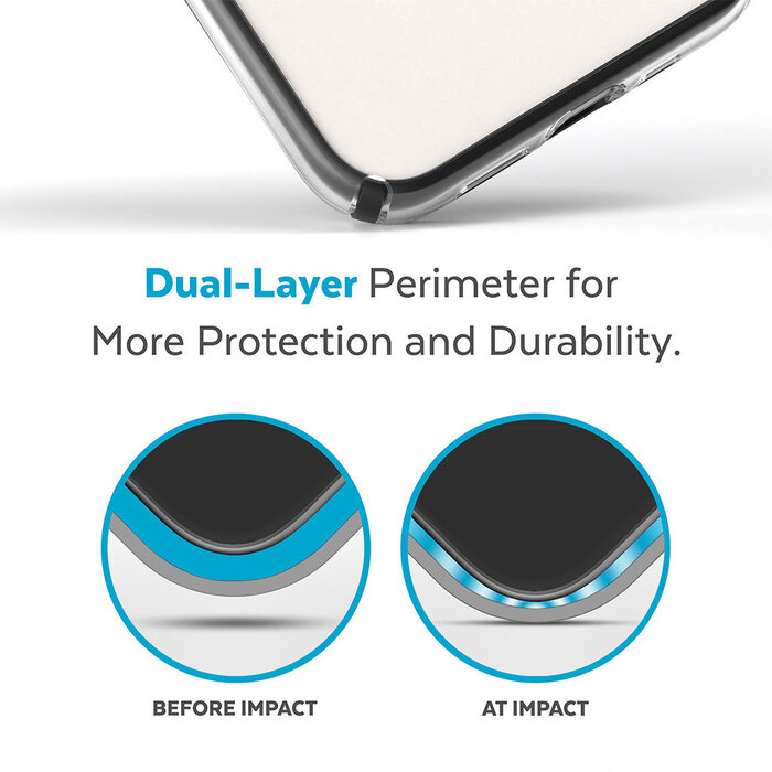 Speck Speck Presidio Perfect Clear Geo Hoesje voor iPhone 15 Plus en 14 Plus - Transparant