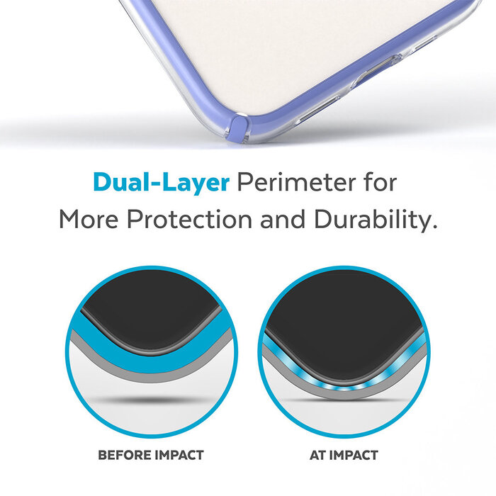 Speck Speck Presidio Perfect-Clear Geo Hoesje voor Apple iPhone 14 Plus & 15 Plus - Transparant
