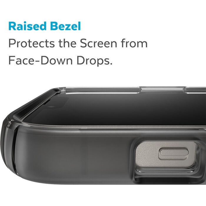 Speck Speck Presidio Perfect Clear Mist Apple iPhone 14 Plus/15 Plus Obsidian Black - with Microban