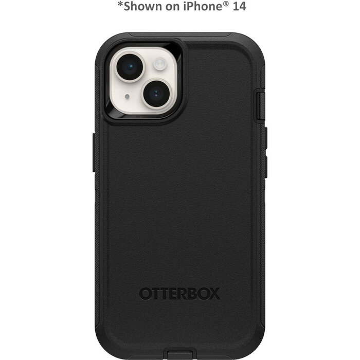 Otterbox OtterBox Defender Case voor Apple iPhone 15 Plus en 14 Plus - Zwart - Robuuste Bescherming