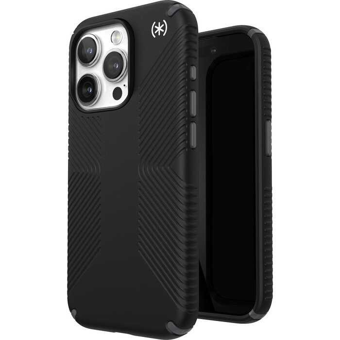 Speck Speck Presidio2 Grip Hoesje voor Apple iPhone 15 Pro - Zwart - Microban