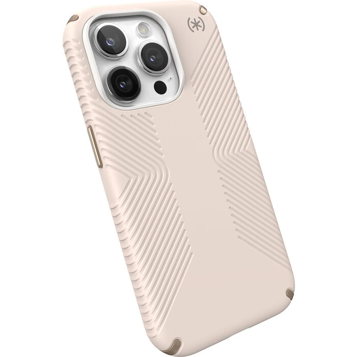 Speck Speck Presidio2 Grip voor Apple iPhone 15 Pro - Bleached Bone - Met Microban