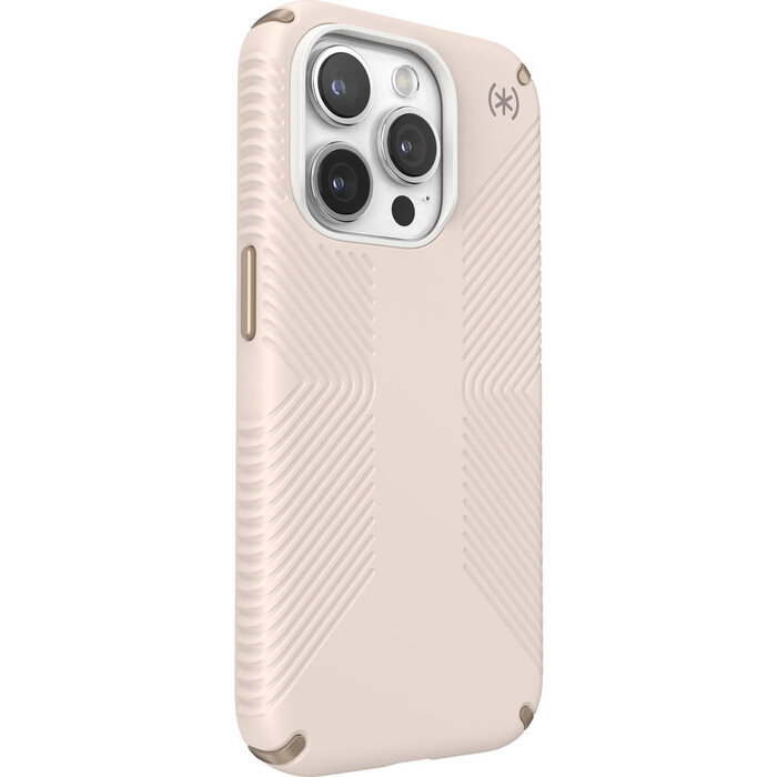 Speck Speck Presidio2 Grip voor Apple iPhone 15 Pro - Bleached Bone - Met Microban