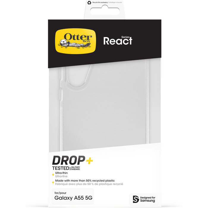 Otterbox OtterBox React Series Hoesje voor Samsung Galaxy A55 5G - Clear