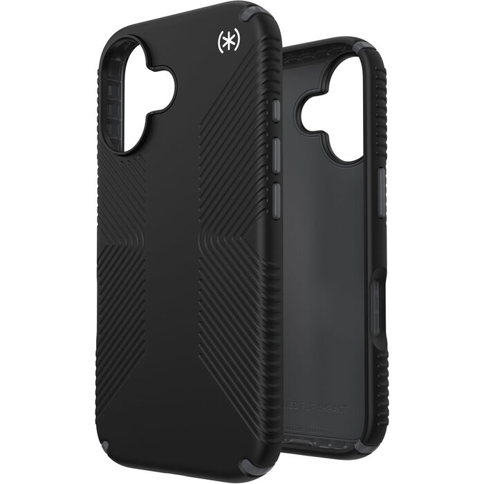 Speck Speck Presidio2 Grip Hoesje voor Apple iPhone 16 - Zwart - Microban