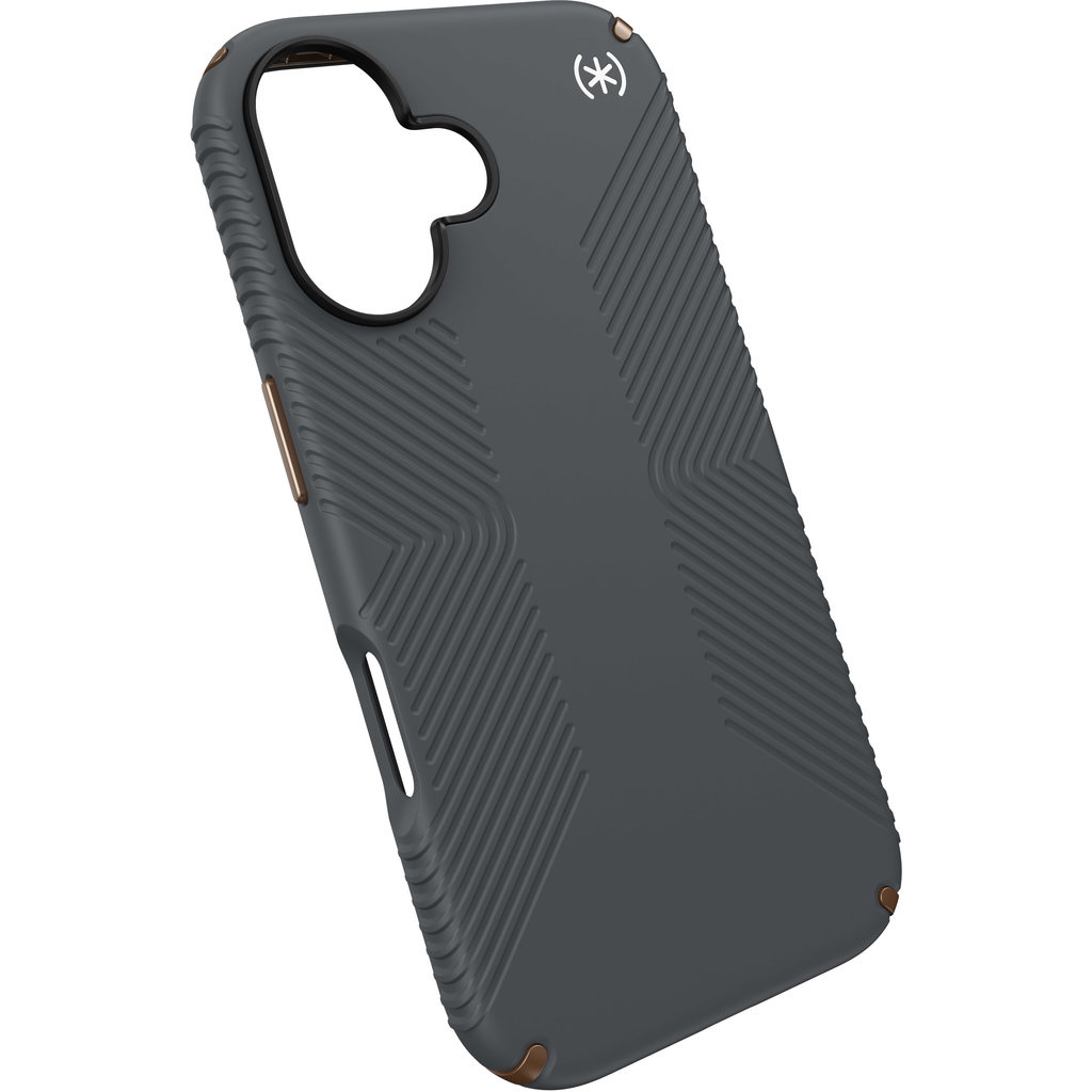 Speck Speck Presidio2 Grip Hoesje voor iPhone 16 - Charcoal Grey