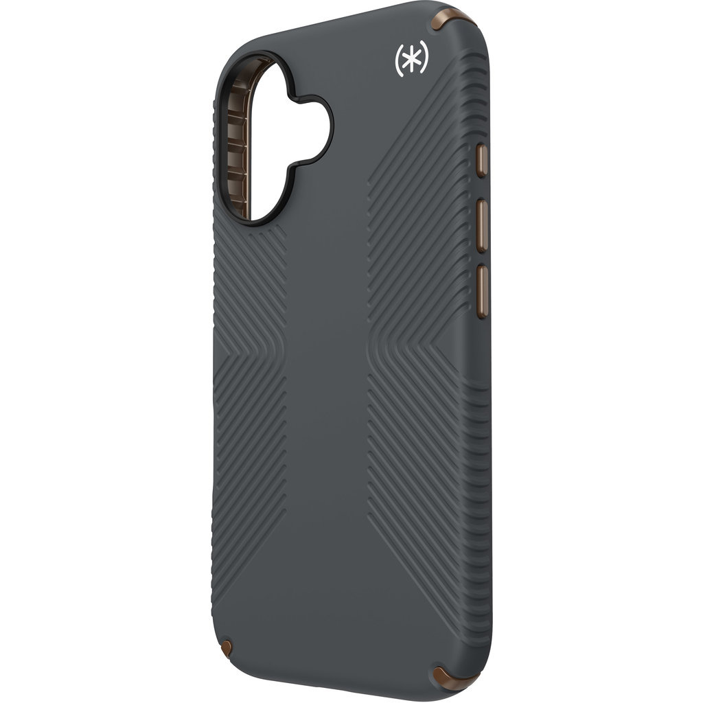 Speck Speck Presidio2 Grip Hoesje voor iPhone 16 - Charcoal Grey