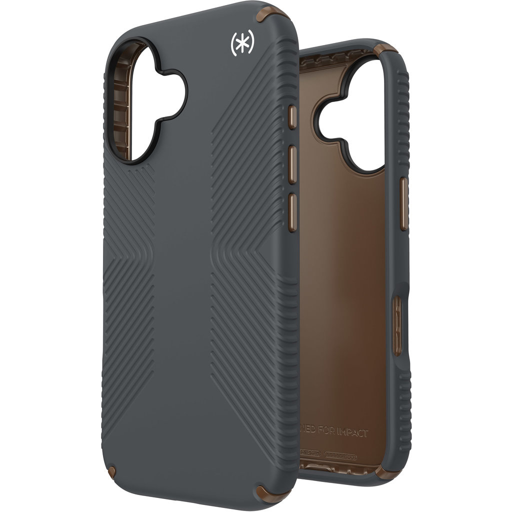 Speck Speck Presidio2 Grip Hoesje voor iPhone 16 - Charcoal Grey