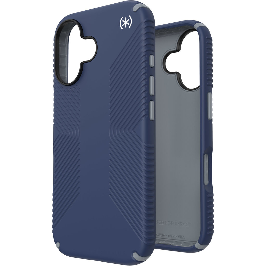 Speck Speck Presidio2 Grip Hoesje Apple iPhone 16 Coastal Blue