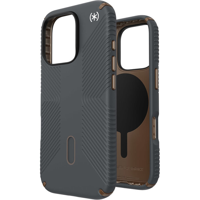Speck Speck Presidio2 Grip + ClickLock Case voor iPhone 16 Pro - Charcoal Grey