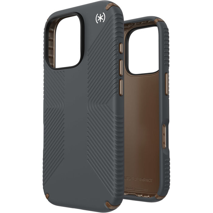 Speck Speck Presidio2 Grip Hoesje voor iPhone 16 Pro - Charcoal Grey