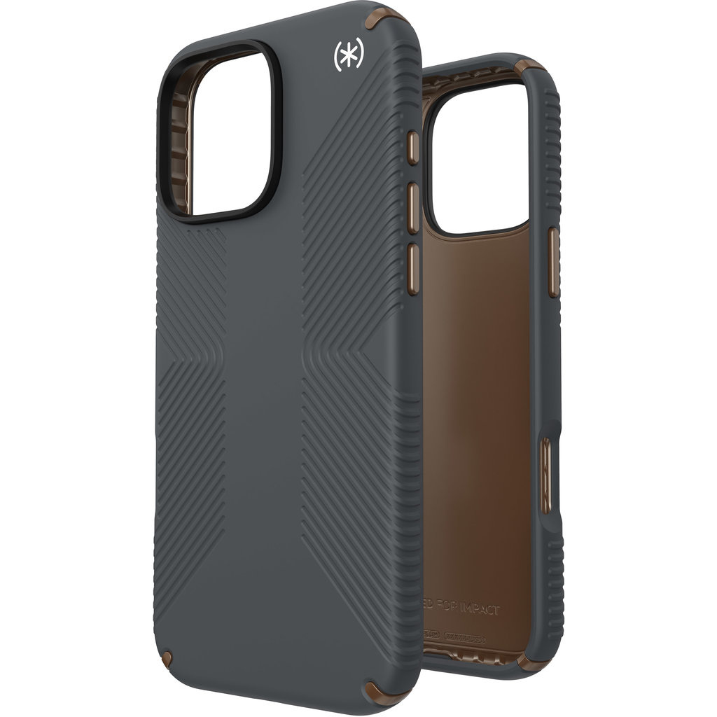Speck Speck Presidio2 Grip Hoesje iPhone 16 Pro Max Charcoal Grey