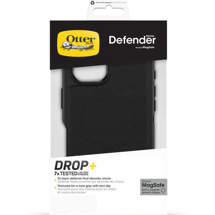 Otterbox OtterBox Defender MagSafe Hoesje voor iPhone 16 - Zwart