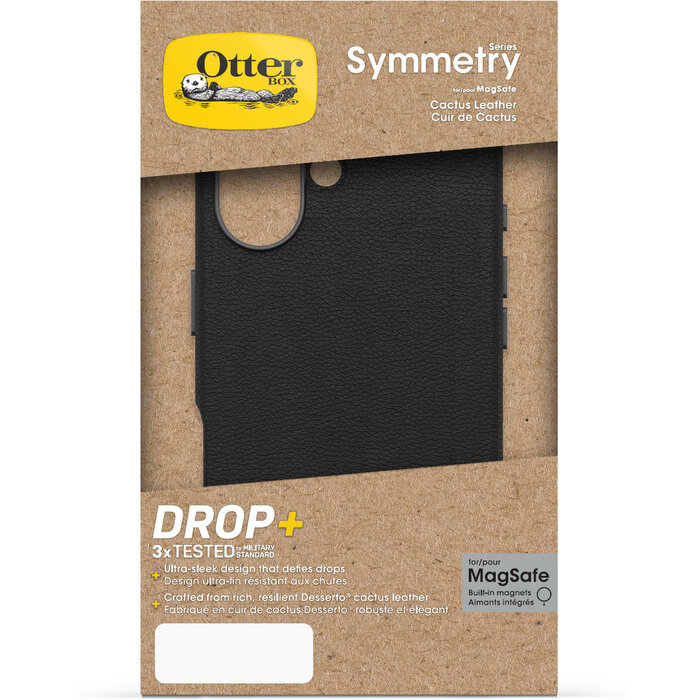 Otterbox OtterBox Symmetry Series Cactus Leather Case voor Apple iPhone 16 - Noir Ash