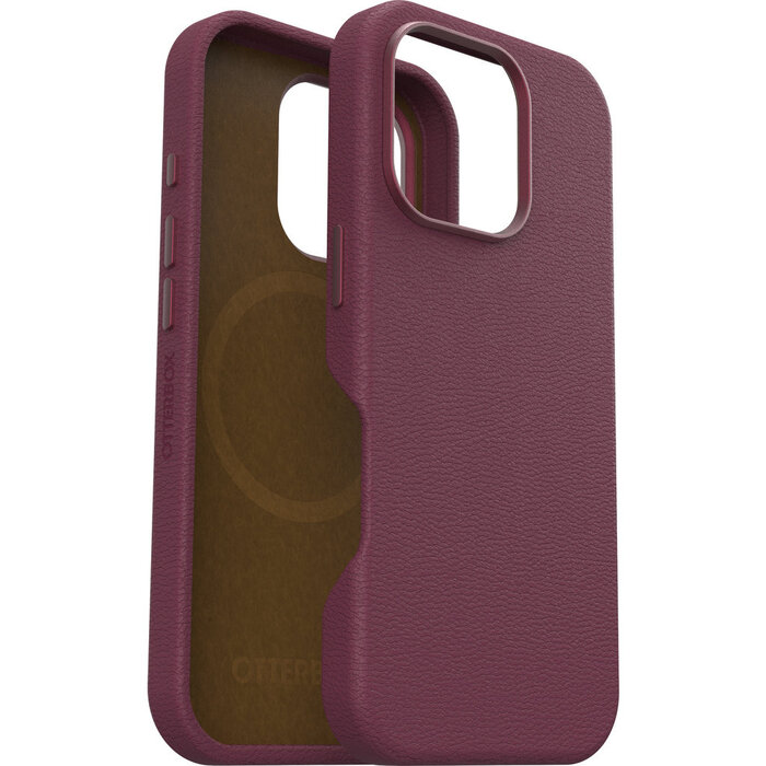 Otterbox OtterBox Symmetry Series Cactus Leather Case met MagSafe voor Apple iPhone 16 Pro - Maroon Bells
