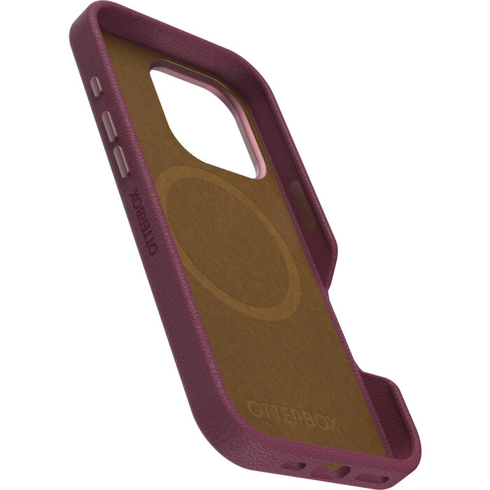 Otterbox OtterBox Symmetry Series Cactus Leather Case met MagSafe voor Apple iPhone 16 Pro - Maroon Bells