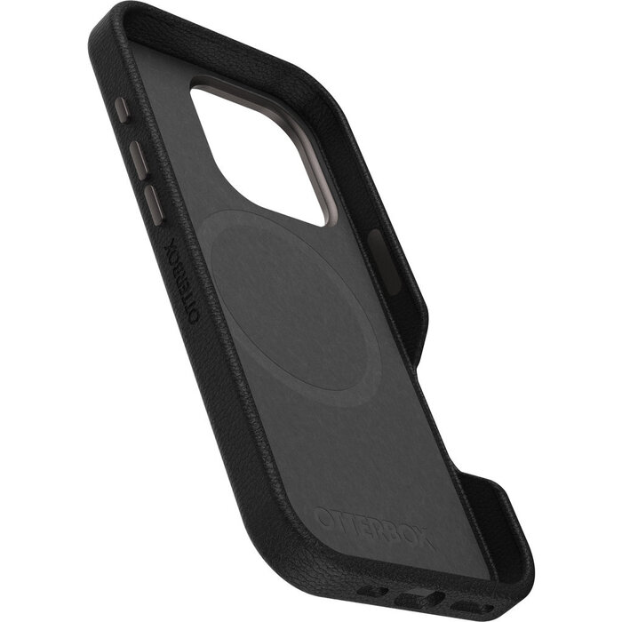 Otterbox OtterBox Symmetry Series Cactus Leather MagSafe Case voor Apple iPhone 16 Pro - Noir Ash