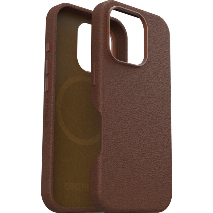 Otterbox OtterBox Symmetry Series Cactus Leather Case met MagSafe voor Apple iPhone 16 Pro - Rich Adobe