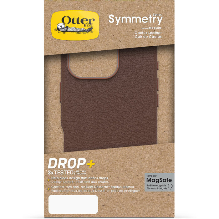 Otterbox OtterBox Symmetry Series Cactus Leather Case met MagSafe voor Apple iPhone 16 Pro - Rich Adobe