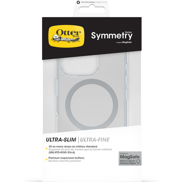 Otterbox OtterBox Symmetry Series MagSafe Hoesje voor Apple iPhone 16 Pro - Transparant