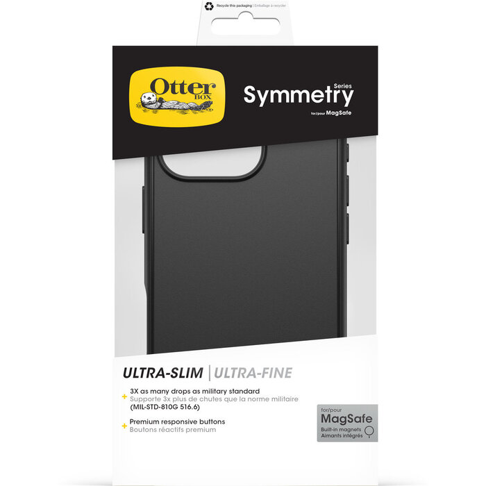 Otterbox OtterBox Symmetry Series MagSafe Hoesje voor iPhone 16 Pro - Zwart