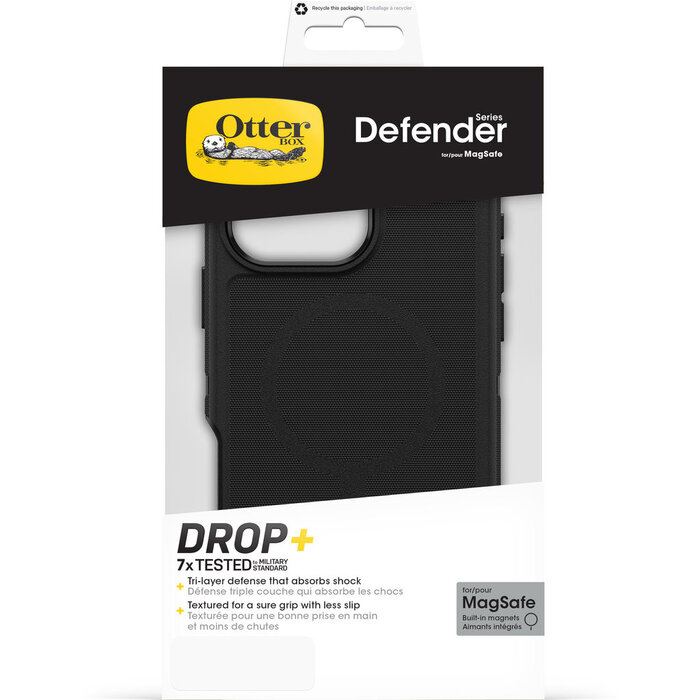 Otterbox OtterBox Defender MagSafe Case voor Apple iPhone 16 Pro Max - Zwart