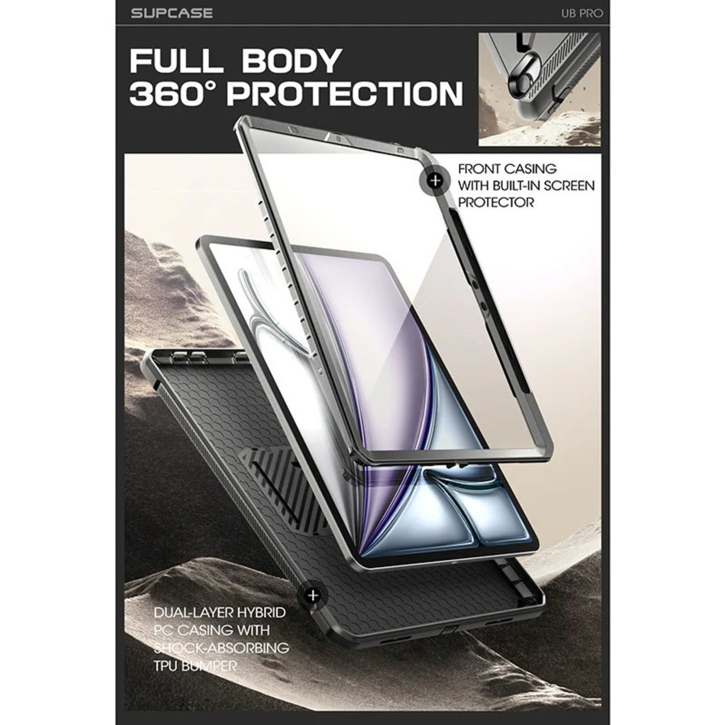 Supcase Supcase Unicorn Beetle Pro Hoes iPad Air 11 (2024/2025) Zwart