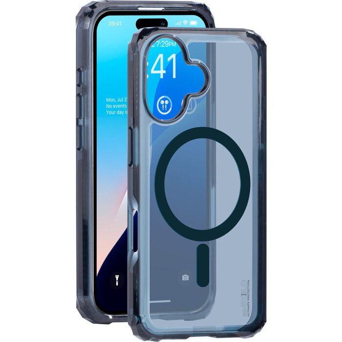 SoSkild SoSkild Defend Case voor Apple iPhone 16 - Magnetic Ring - Smokey Grey