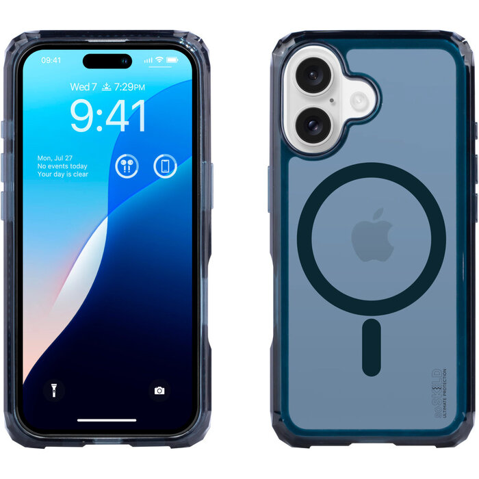 SoSkild SoSkild Defend Case voor Apple iPhone 16 - Magnetic Ring - Smokey Grey