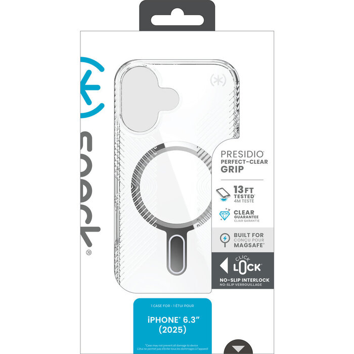 Speck Speck Presidio Perfect Clear Grip + ClickLock Apple iPhone 17 Clear - with Microban