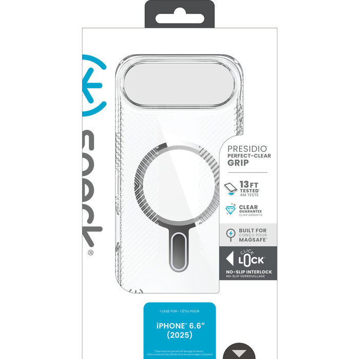 Speck Speck Presidio Perfect-Clear Grip Hoesje met ClickLock voor iPhone Air