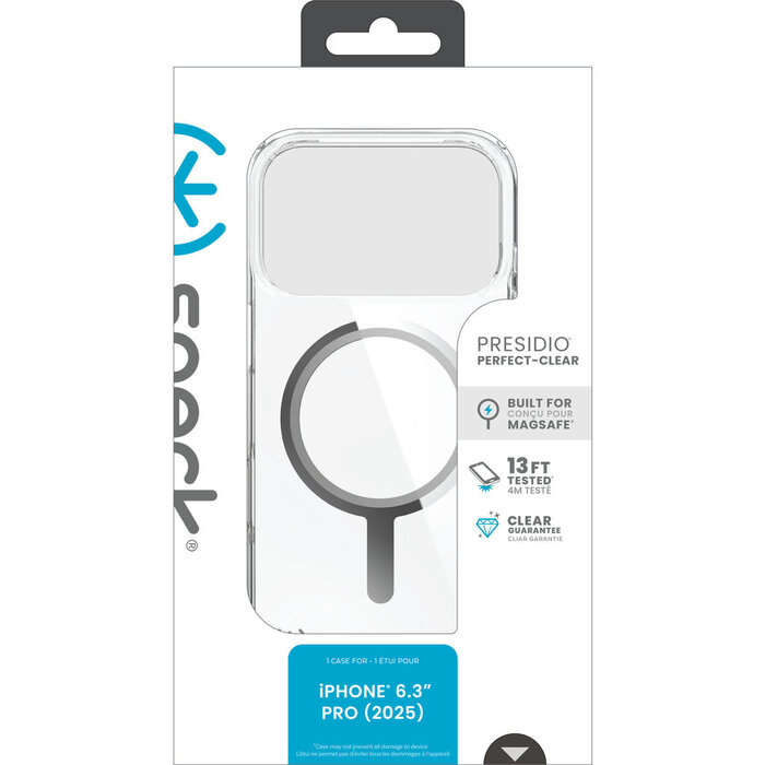 Speck Speck Presidio Perfect-Clear MagSafe Hoesje voor iPhone 17 Pro - Transparant