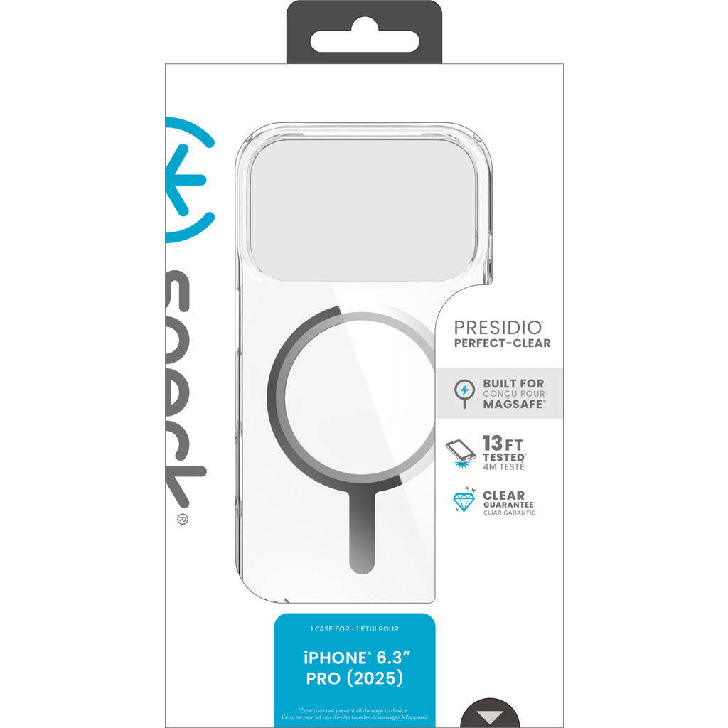 Speck Speck Presidio Perfect-Clear MagSafe Hoesje voor iPhone 17 Pro - Transparant