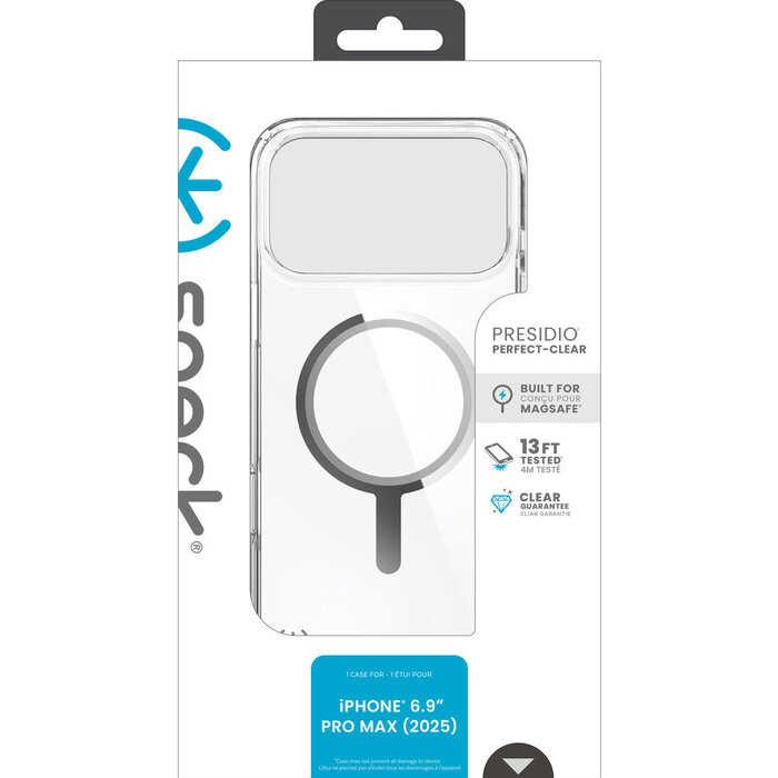 Speck Speck Presidio Perfect-Clear MagSafe Hoesje voor iPhone 17 Pro Max - Transparant