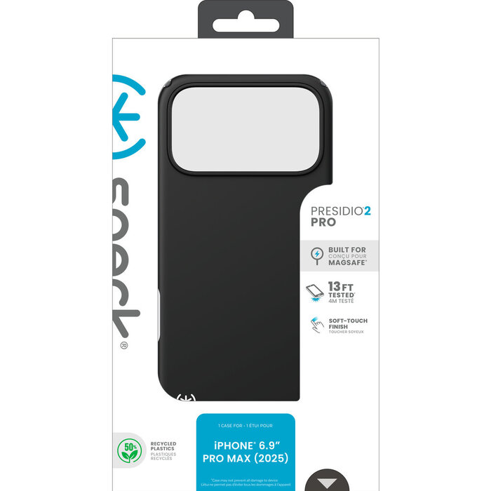 Speck Speck Presidio2 Pro MagSafe Hoesje iPhone 17 Pro Max Zwart