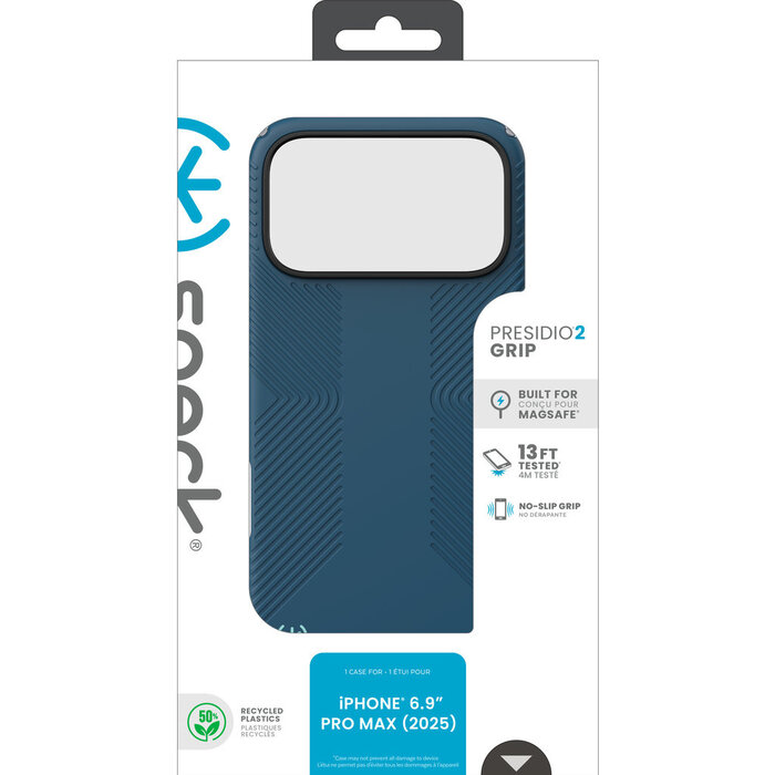 Speck Speck Presidio2 Grip MagSafe Hoesje iPhone 17 Pro Max - Deep Sea Blue