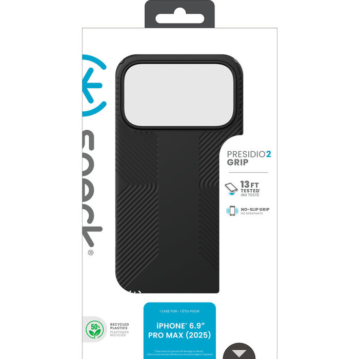 Speck Speck Presidio2 Grip Case iPhone 17 Pro Max Zwart