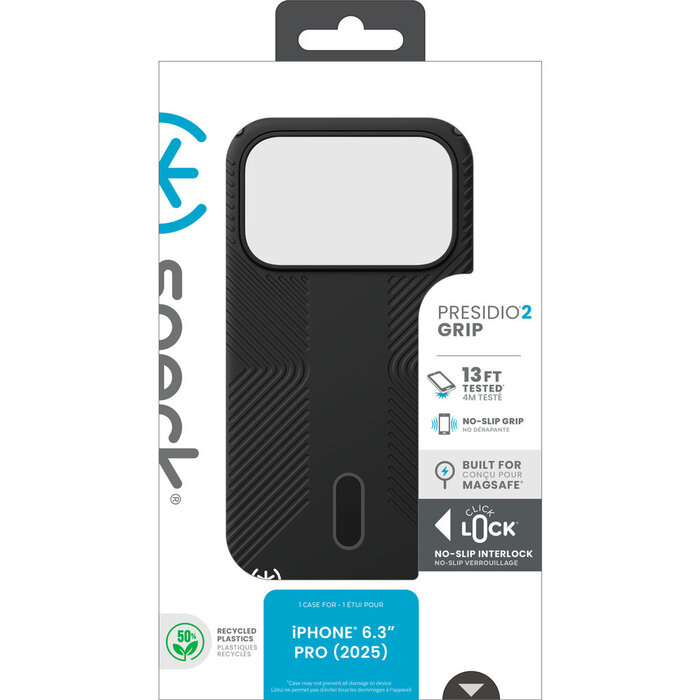 Speck Speck Presidio2 Grip Hoesje voor iPhone 17 Pro met MagSafe - Zwart