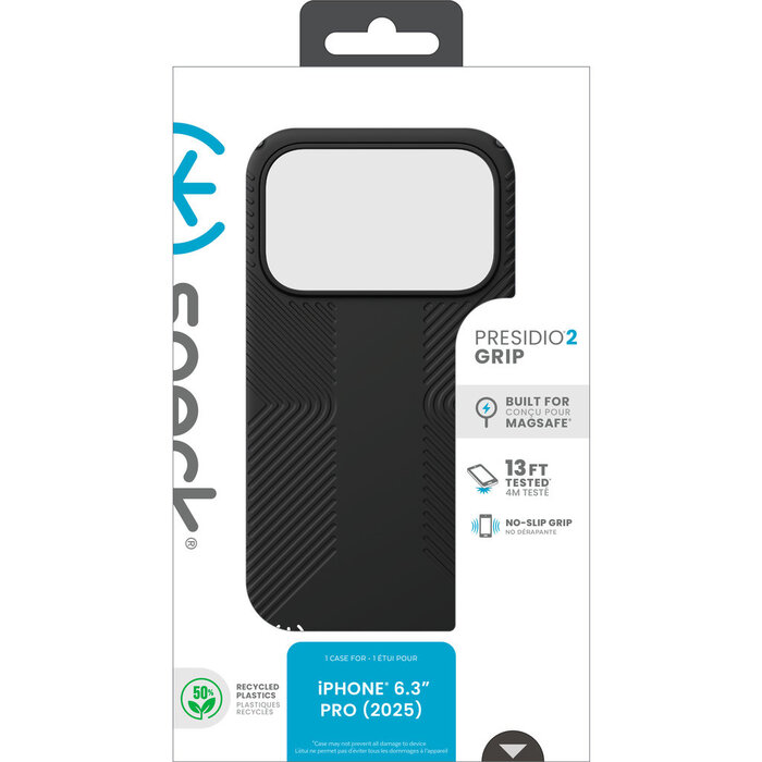 Speck Speck Presidio2 Grip MagSafe Hoesje iPhone 17 Pro - Zwart