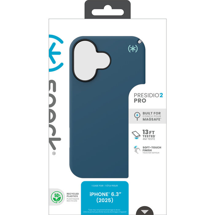 Speck Speck Presidio2 Pro MagSafe Hoesje voor iPhone 17 - Deep Sea Blue