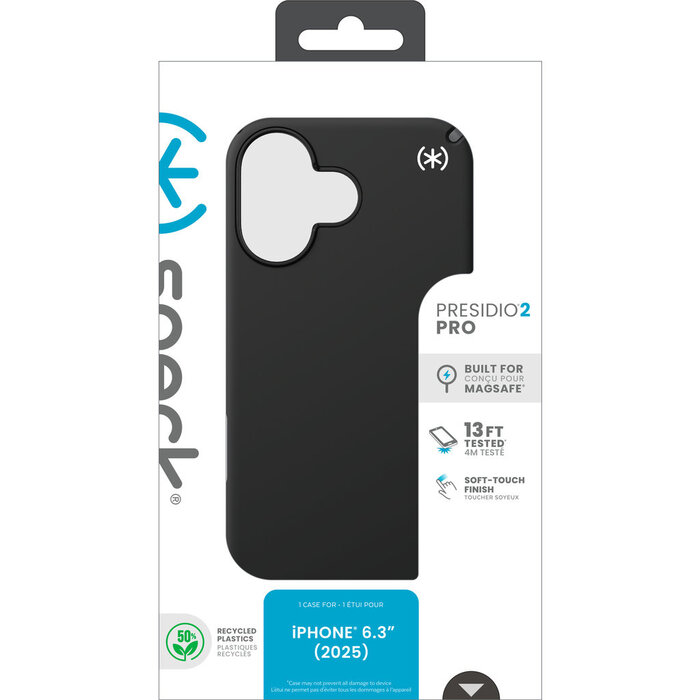 Speck Speck Presidio2 Pro MagSafe Hoesje voor iPhone 17 - Zwart