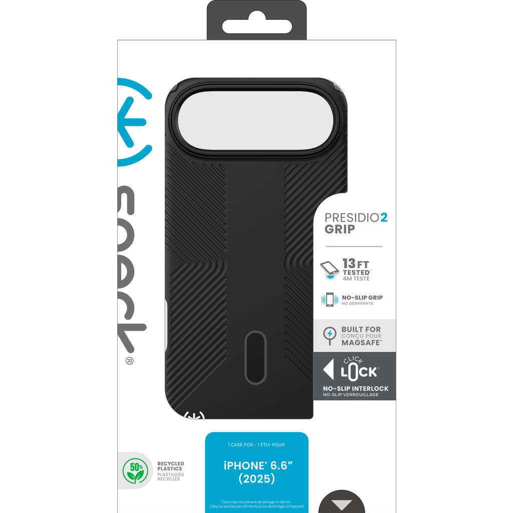 Speck Speck Presidio2 Grip Hoesje met ClickLock voor Apple iPhone Air - Zwart