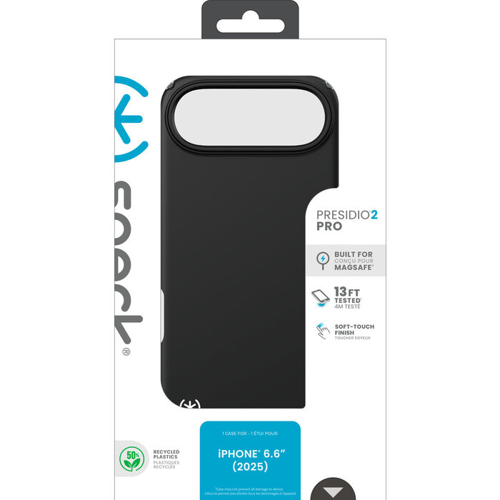 Speck Speck Presidio2 Pro MagSafe iPhone Air Hoesje Zwart - 4 Meter Valbescherming