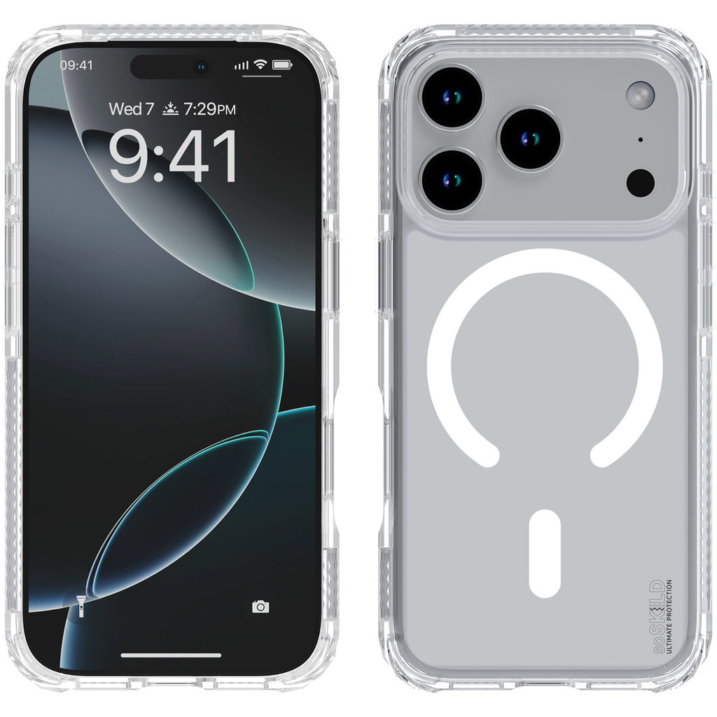 SoSkild SoSkild Defend Case Magnetic Ring iPhone 17 Pro Transparant
