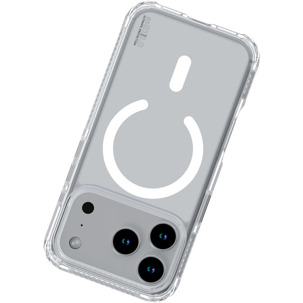 SoSkild SoSkild Apple iPhone 17 Pro Defend Case Magnetic Ring Transparent