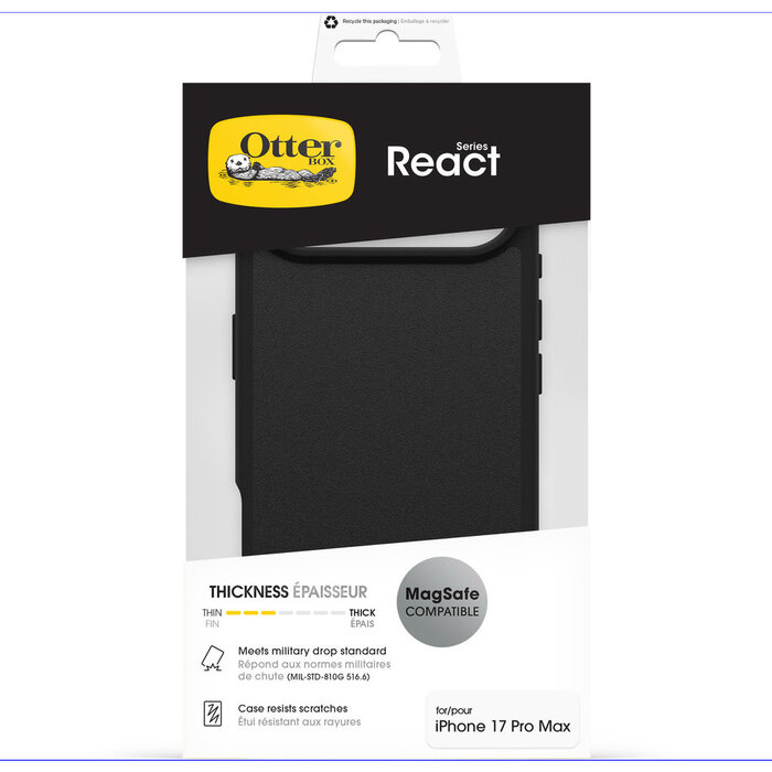Otterbox OtterBox React MagSafe Hoesje voor iPhone - Zwart - Valbestendige Back Cover