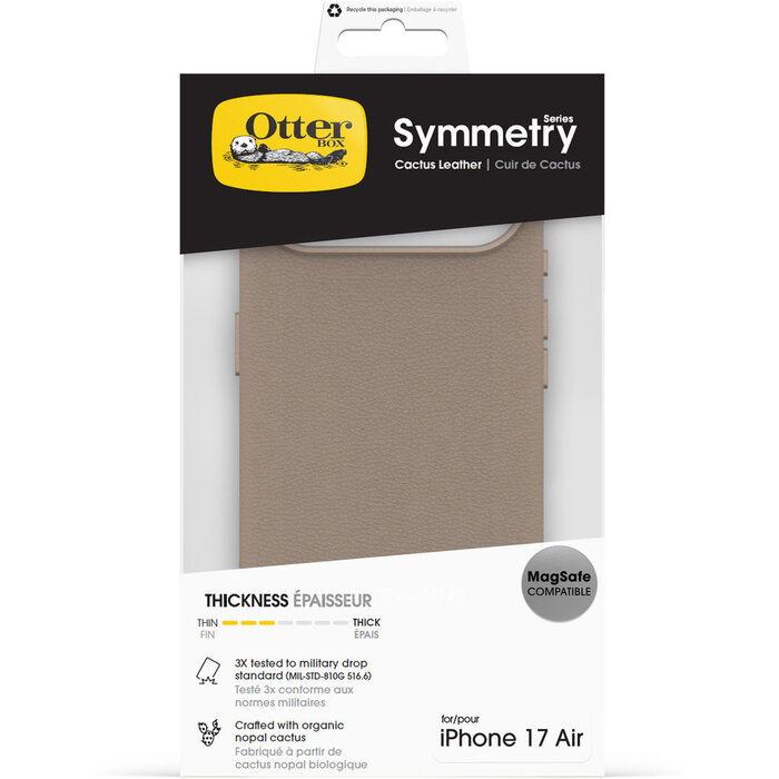 Otterbox OtterBox Symmetry Series Cactus Leather Case voor iPhone Air - Light Grey