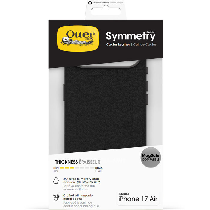 Otterbox OtterBox Symmetry Cactus Leather Case voor Apple iPhone Air - Zwart