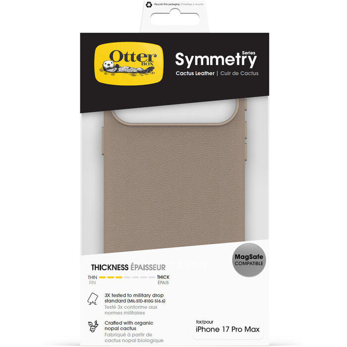 Otterbox OtterBox Symmetry Series Cactus Leather MagSafe Case iPhone 17 Pro Max - Light Grey