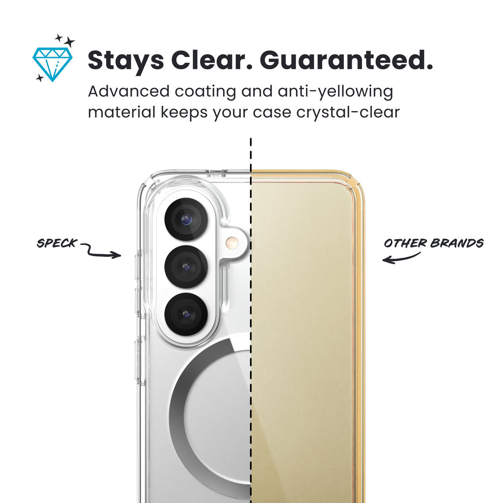 Speck Speck Presidio2 Clear MagSafe Hoesje Samsung Galaxy S26 Transparant
